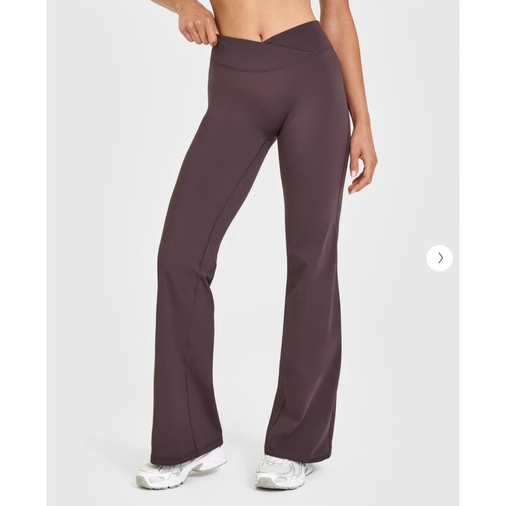 One Active Unified Wrap Flared Bottoms in Umber Brown